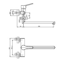 Смеситель для ванны Paini Messina MECR119KM универсальный Хром