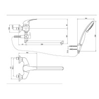 Смеситель для ванны Paini Smile 39CR112P19CAKM универсальный Хром