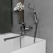 Смеситель для ванны Paini Smile 39CR112P19CAKM универсальный Хром