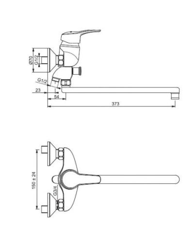 Смеситель для ванны Vidima Seva Light B8954AA