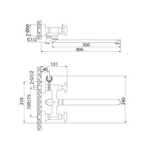Смеситель для ванны Iddis Acros ACRSBL2i10WA универсальный Хром