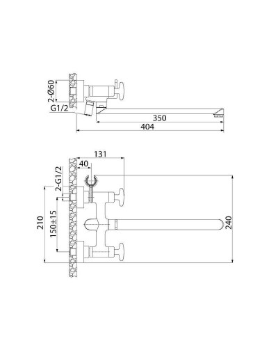 Смеситель для ванны Iddis Acros ACRSBL2i10WA универсальный Хром