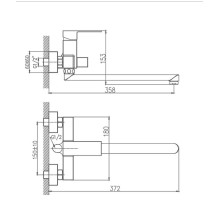Смеситель для ванны Haiba HB22191 универсальный Хром