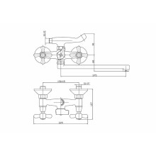 Смеситель для ванны Haiba HB2225 универсальный Хром