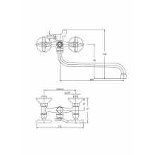 Смеситель для ванны Haiba HB2220 универсальный Хром