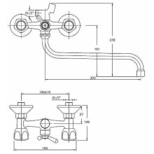 Смеситель для ванны Haiba HB2226 универсальный Хром