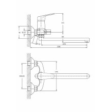 Смеситель для ванны Haiba HB2216 универсальный Хром