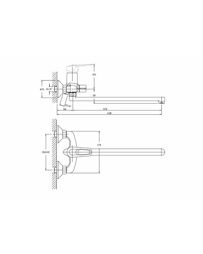 Смеситель для ванны Haiba HB2237 универсальный Хром