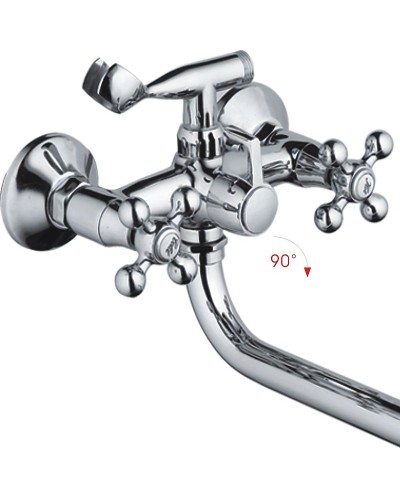 Смеситель для ванны Haiba HB2619-2 универсальный Хром