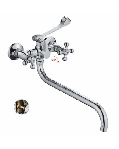 Смеситель для ванны Haiba HB2619-3 универсальный Хром