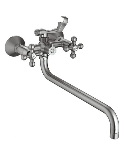 Смеситель для ванны Haiba HB2619-5 универсальный Сатин