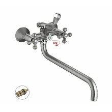 Смеситель для ванны Haiba HB2619-5 универсальный Сатин