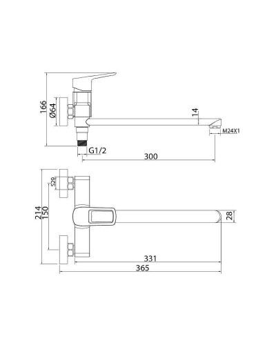 Смеситель для ванны Iddis Spin SPISBL2i10WA Хром