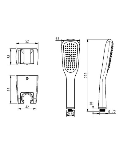 Смеситель для ванны Lemark Ursus LM7251BL Черный