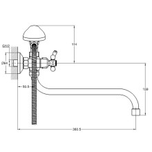 Смеситель для ванны G.Lauf QFR7-A605