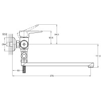 Смеситель для ванны G.Lauf NUD6-A045