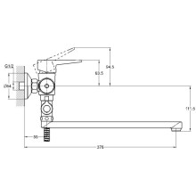 Смеситель для ванны G.Lauf NUD6-A045
