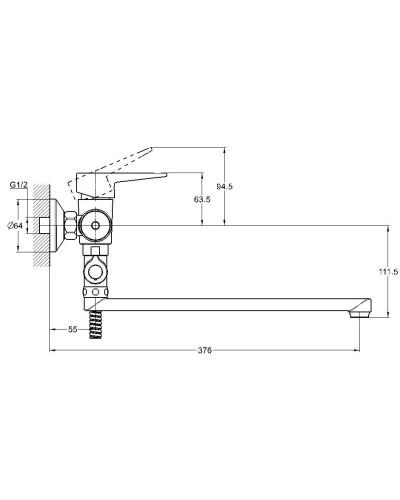 Смеситель для ванны G.Lauf NUD6-A045