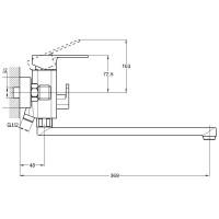 Смеситель для ванны G.Lauf NEB7-A123