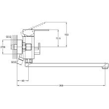 Смеситель для ванны G.Lauf NEB7-B123KH