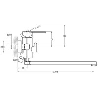 Смеситель для ванны G.Lauf NOB7-A128