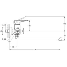 Смеситель для ванны G.Lauf GOB7-A134