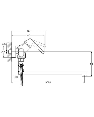 Смеситель для ванны G.Lauf LEF6-A232