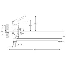 Смеситель для ванны G.Lauf LEF7-A232