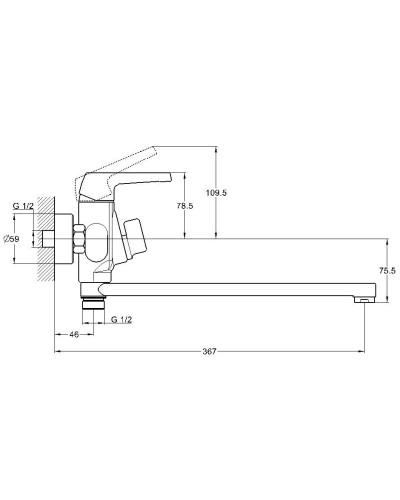 Смеситель для ванны G.Lauf LEF7-A232