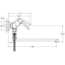 Смеситель для ванны G.Lauf LOF6-A033