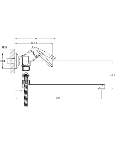 Смеситель для ванны G.Lauf LOF6-A033