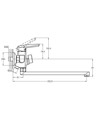 Смеситель для ванны G.Lauf LOF7-A033