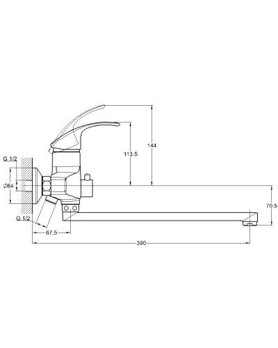 Смеситель для ванны G.Lauf LWZ7-A182