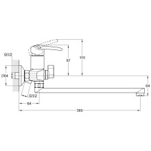 Смеситель для ванны G.Lauf LWF7-A113