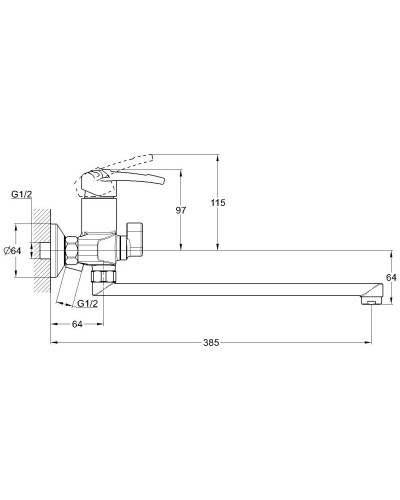 Смеситель для ванны G.Lauf LWF7-A113