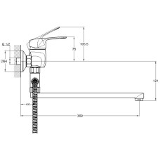 Смеситель для ванны G.Lauf KLO6-A048