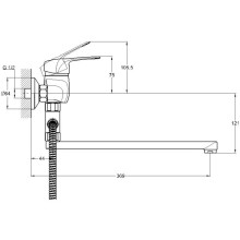 Смеситель для ванны G.Lauf KLO6-B048