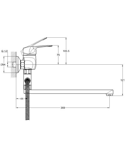Смеситель для ванны G.Lauf KLO6-B048
