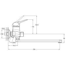 Смеситель для ванны G.Lauf KLO7-A048