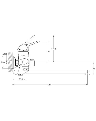 Смеситель для ванны G.Lauf KLO7-A048
