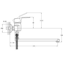 Смеситель для ванны G.Lauf ZDN6-A183