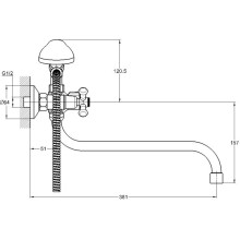 Смеситель для ванны G.Lauf QMT7-A722
