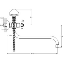 Смеситель для ванны G.Lauf QFR7-A722