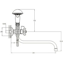 Смеситель для ванны G.Lauf QML7-A827