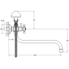Смеситель для ванны G.Lauf JML7-A605