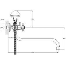 Смеситель для ванны G.Lauf JML7-A605