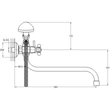 Смеситель для ванны G.Lauf JMX7-A605