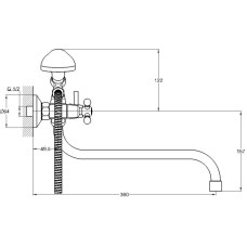 Смеситель для ванны G.Lauf JMX7-A605