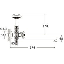 Смеситель для ванны G.Lauf QST7-A827
