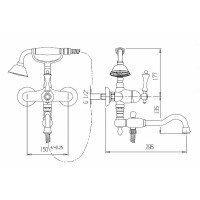 Смеситель для ванны Cezares Margot MARGOT-VDFM2-01-Bi Хром
